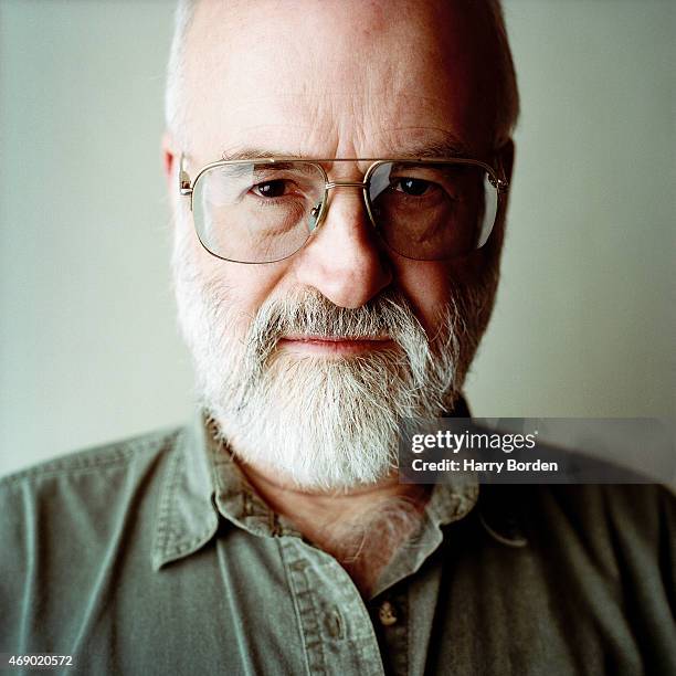 Writer Terry Pratchett is photographed for Live Night & Day magazine on April 29, 2001 in Bristol, England.