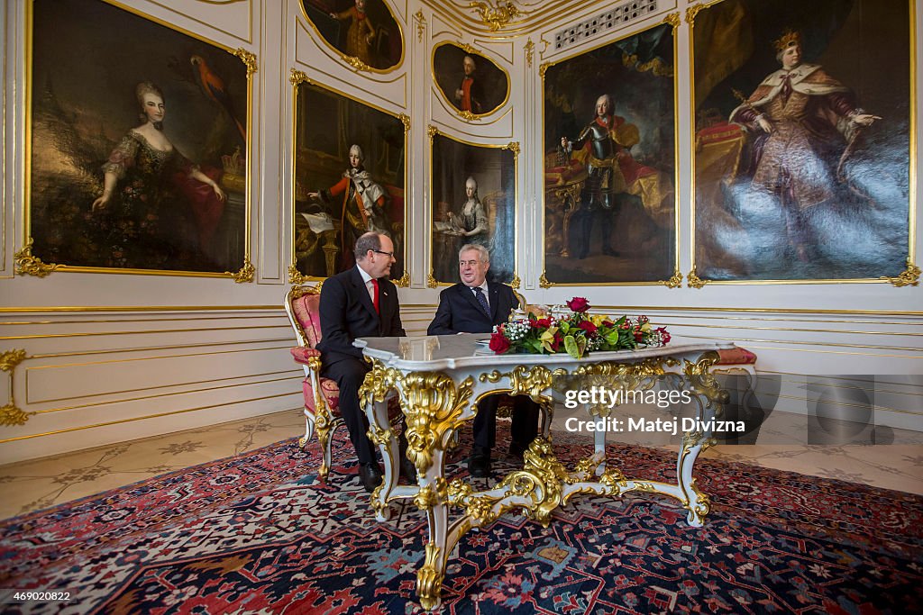 Prince Albert II of Monaco Visits The Czech Republic