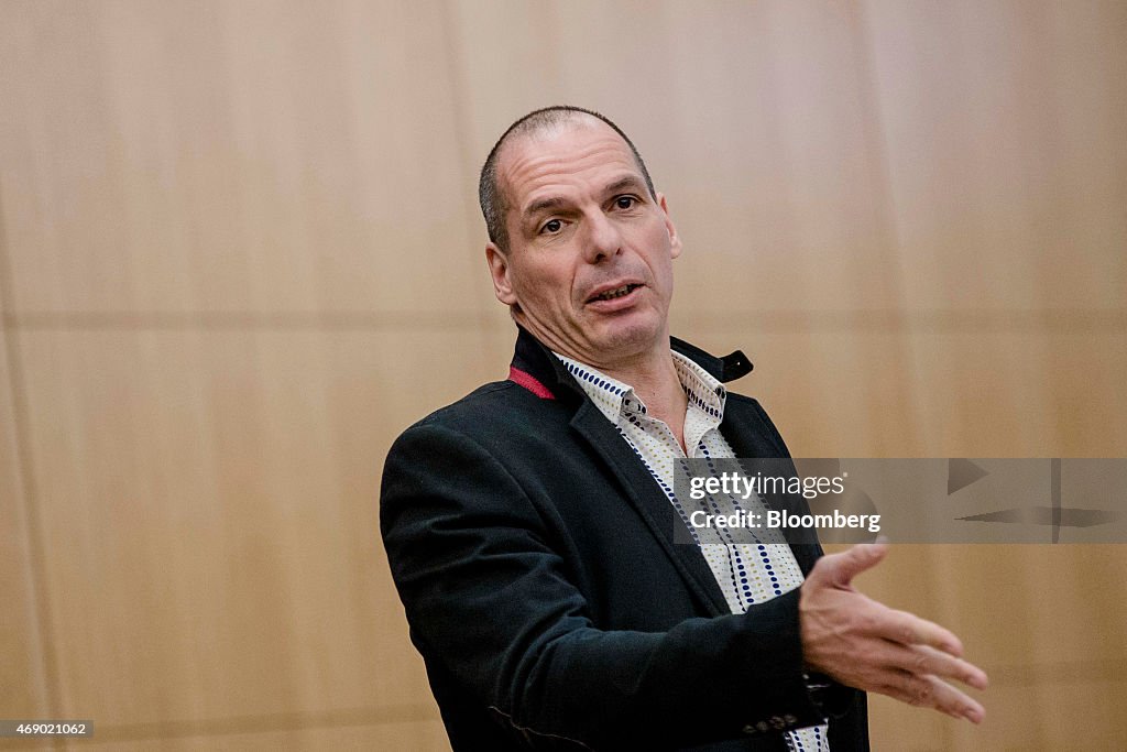 Greece's Finance Minister Yanis Varoufakis Speaks At Institute For New Economic Thinking As Greece Makes International Monetary Fund Payment