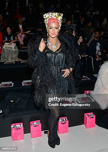 Neon Hitch attends the Betsey Johnson Show during Mercedes-Benz Fashion Week Fall 2014 at The Salon at Lincoln Center on February 12, 2014 in New...