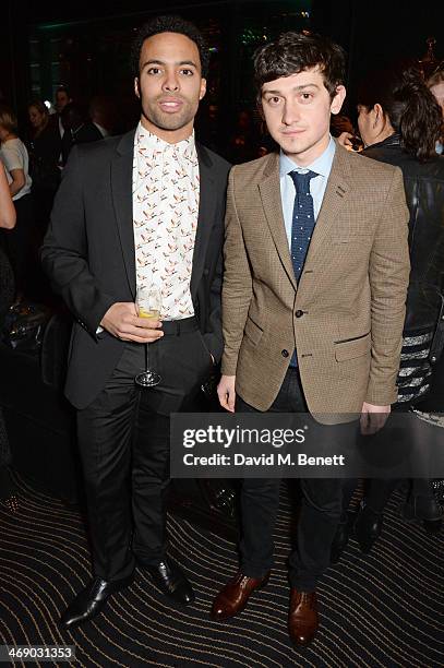 Darragh Mortell and Craig Roberts attend a party hosted by EE and Esquire at The Savoy Hotel ahead of the 2014 EE British Academy Film Awards on...