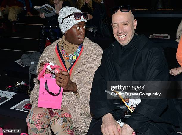 Jay Alexander and Robert Verdi attend the Betsey Johnson Show during Mercedes-Benz Fashion Week Fall 2014 at The Salon at Lincoln Center on February...