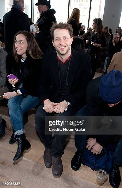 Derek Blasberg attends the Michael Kors Show during Mercedes-Benz Fashion Week Fall 2014 at Spring Studios on February 12, 2014 in New York City.
