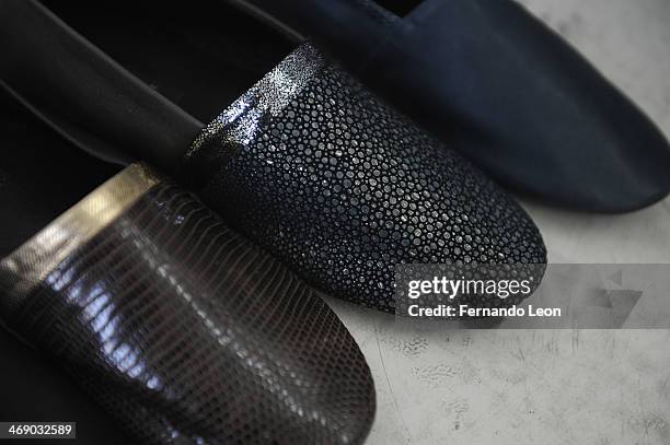 Shoes pictured during the Newbark presentation during Mercedes-Benz Fashion Week Fall 2014 on February 12, 2014 in New York City.