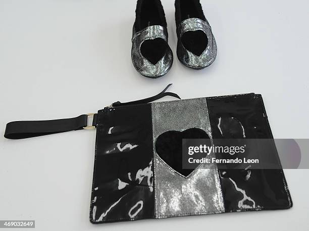 Shoes and purses pictured during the Newbark presentation during Mercedes-Benz Fashion Week Fall 2014 on February 12, 2014 in New York City.
