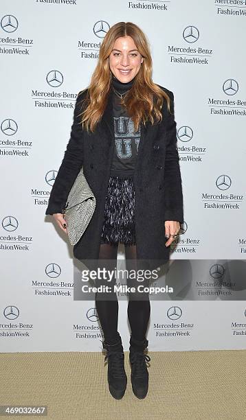 Dani Stahl attends the Mercedes-Benz Star Lounge during Mercedes-Benz Fashion Week Fall 2014 at Lincoln Center on February 12, 2014 in New York City.