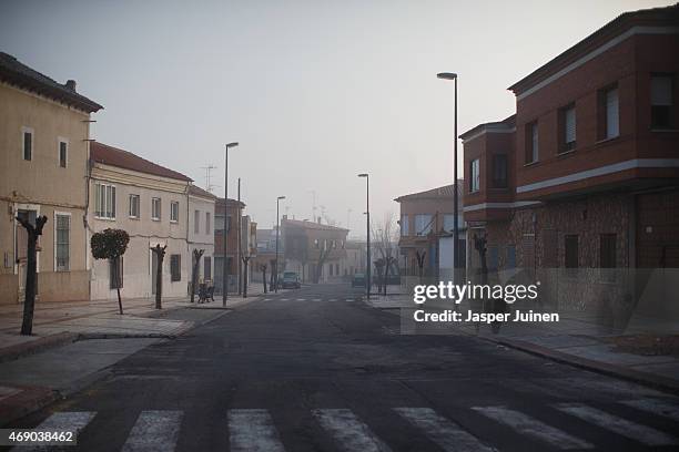 An empty street on December 22 in Villacanas,, Spain, where everything is different now from seven years ago when the small town was part of Spain's...