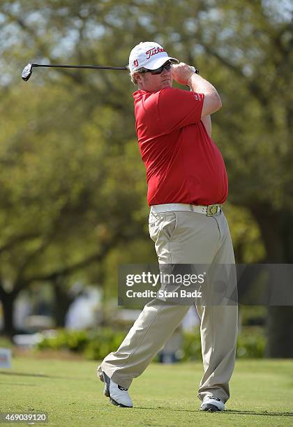 Brad Fritsch of Canada hits a tee shot on the tenth hole during the final round of the Web.com Tour Chitimacha Louisiana Open presented by NACHER at...