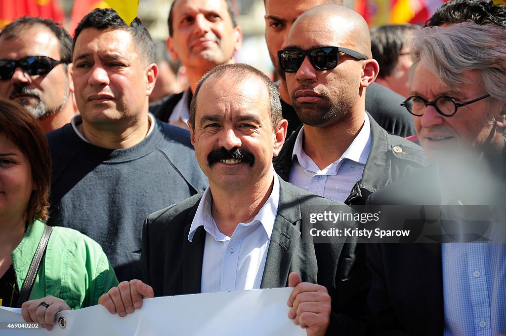 'Solidaires Contre L'Austerite' : Demonstrations To Fight Against Austerity In Paris