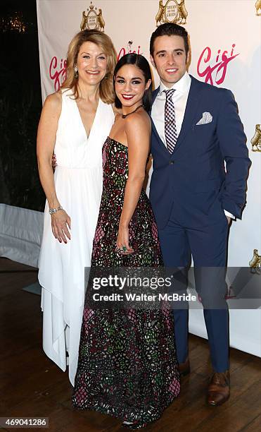 Victoria Clark, Vanessa Hudgens and Corey Cott attends the Broadway Opening Night After Party for 'Gigi' at Tavern On The Green on April 8, 2015 in...