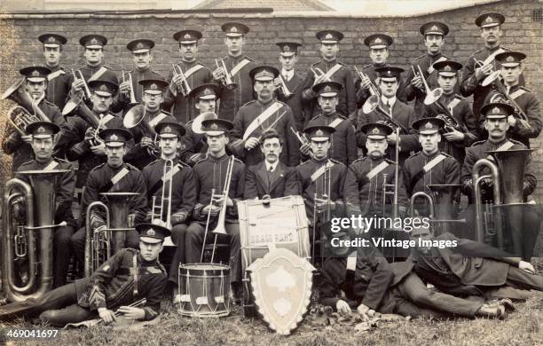 The Battersea Tent Mission Brass Band, UK, circa 1910.