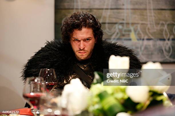 Episode 0188 -- Pictured: Kit Harrington as Jon Snow during the 'Game of Thrones' skit on April 2, 2015 --