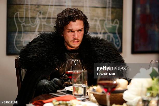 Episode 0188 -- Pictured: Kit Harrington as Jon Snow during the 'Game of Thrones' skit on April 2, 2015 --