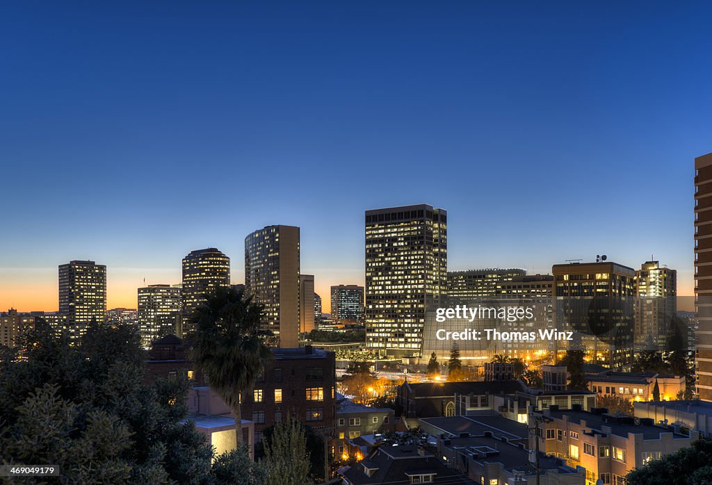 Oakland Skyline at dusk