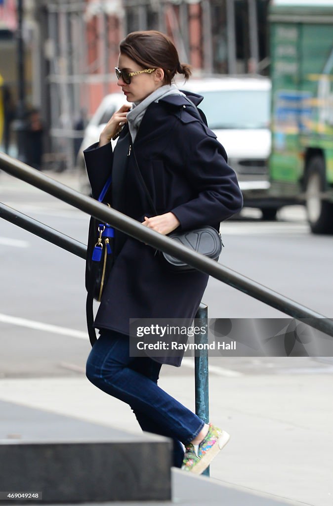 Celebrity Sightings In New York City - April 09, 2015