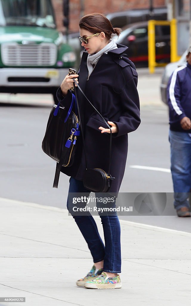Celebrity Sightings In New York City - April 09, 2015