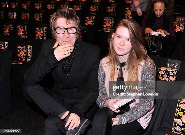 Richard Butler and Maggie Mozart Butler attend the Anna Sui fashion show during Mercedes-Benz Fashion Week Fall 2014 at The Theatre at Lincoln Center...