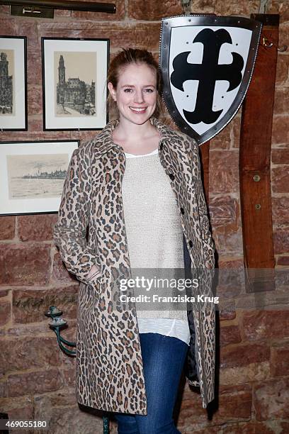 Anina Haghani attends the German premiere of Game of Thrones S5 at Apfelwein Klaus which starts on April 12th on Sky in Germany and Austria on April...