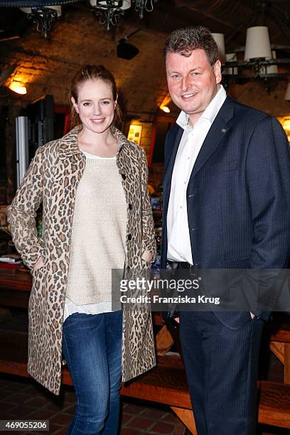 Anina Haghani and Ralph Fuerther attend the German premiere of Game of Thrones S5 at Apfelwein Klaus which starts on April 12th on Sky in Germany and...