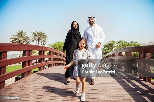Happy young traditional family in Dubai, UAE Happy young traditional family in Dubai, UAE