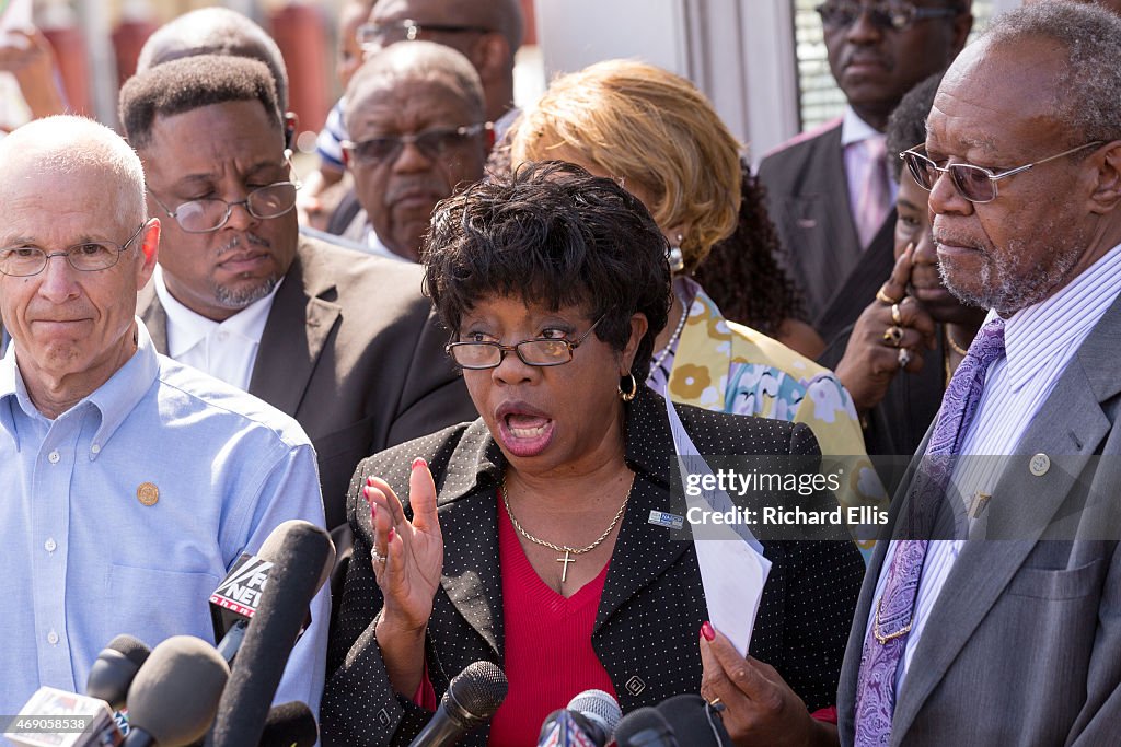 NAACP Holds News Conference Surrounding Police Shooting Of Walter Scott