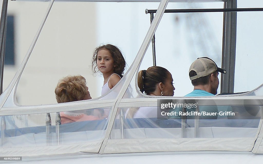 Celebrity Sightings In Miami - February 12, 2014