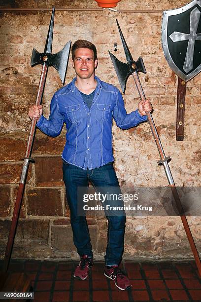Marc Behrenbeck attends the German premiere of Game of Thrones S5 at Apfelwein Klaus which starts on April 12th on Sky in Germany and Austria on...
