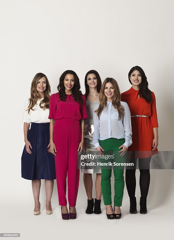 Portrait of five young women