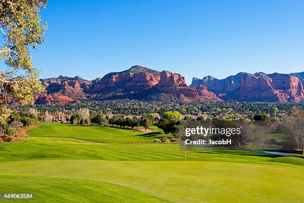 sedona red rocks - arizona golf stock pictures, royalty-free photos & images