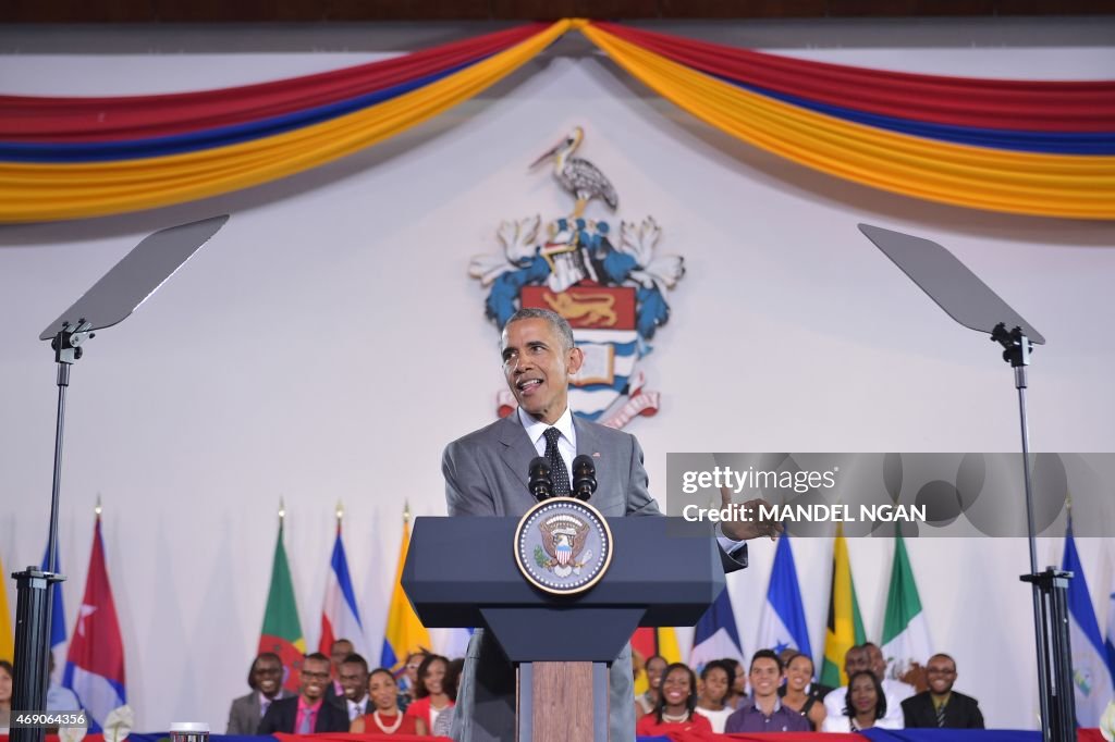 JAMAICA-US-DIPLOMACY-OBAMA-TOWN HALL