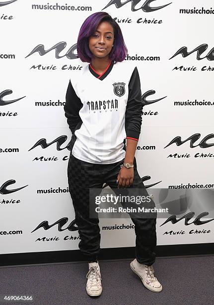 Justine Skye visits at Music Choice on April 9, 2015 in New York City.