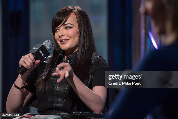 Actress Ashley Rickards attends the AOL BUILD Speaker Series: Ashley Rickards Discusses Her New Book "A Guide To Really Getting It Together" at AOL...