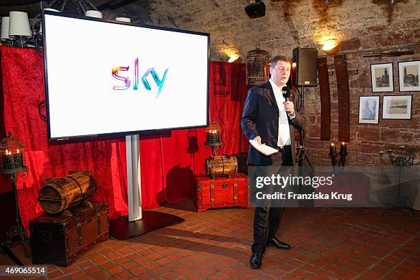 Ralph Fuerther attends the German premiere of Game of Thrones S5 at Apfelwein Klaus which starts on April 12th on Sky in Germany and Austria on April...