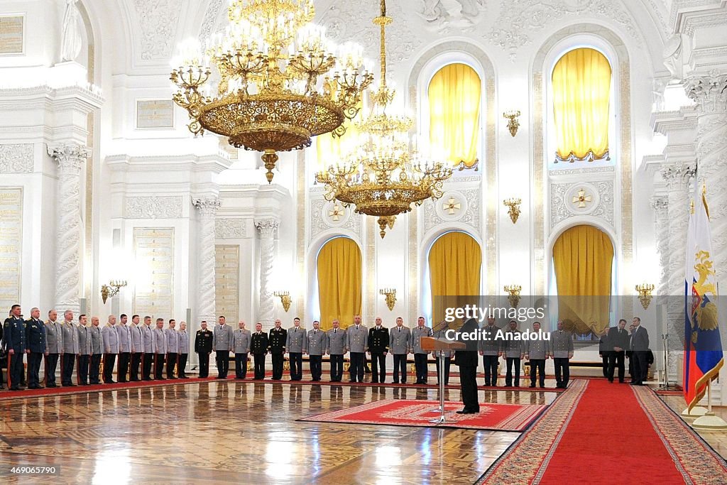 Putin's meeting with senior officers and prosecutors in the Kremlin