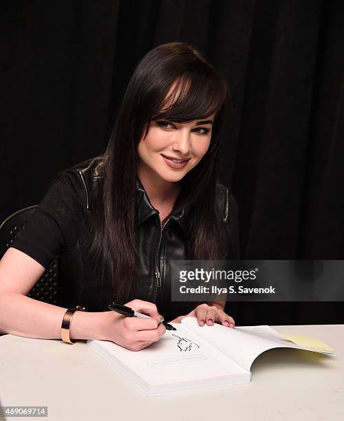 Actress Ashley Rickards attends the AOL BUILD Speaker Series to discuss her new book "A Guide To Really Getting It Together" at AOL Studios on April...
