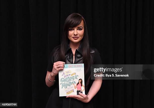 Actress Ashley Rickards attends the AOL BUILD Speaker Series to discuss her new book "A Guide To Really Getting It Together" at AOL Studios on April...