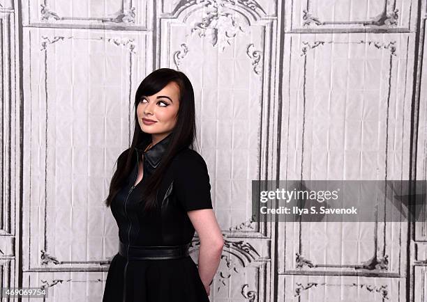 Actress Ashley Rickards attends the AOL BUILD Speaker Series to discuss her new book "A Guide To Really Getting It Together" at AOL Studios on April...