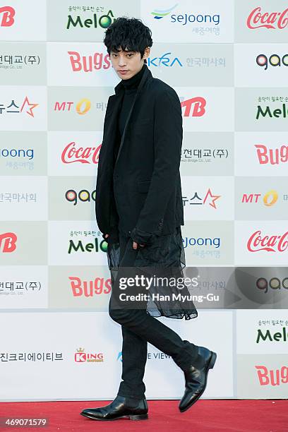 South Korean singer Jung Joon-Young attends 3rd Gaon Chart K-Pop Awards at Olympic Gym on February 12, 2014 in Seoul, South Korea.