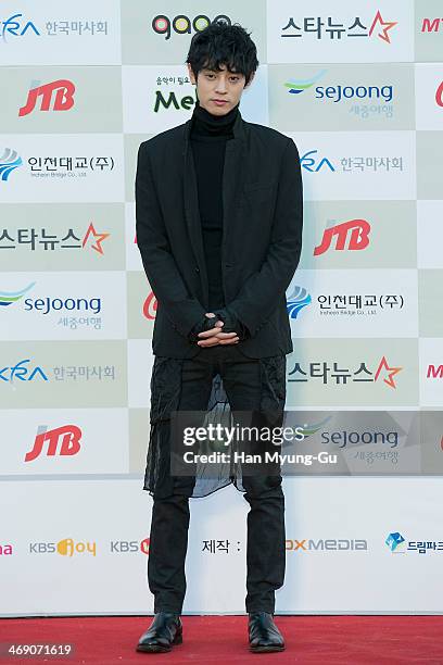 South Korean singer Jung Joon-Young attends 3rd Gaon Chart K-Pop Awards at Olympic Gym on February 12, 2014 in Seoul, South Korea.