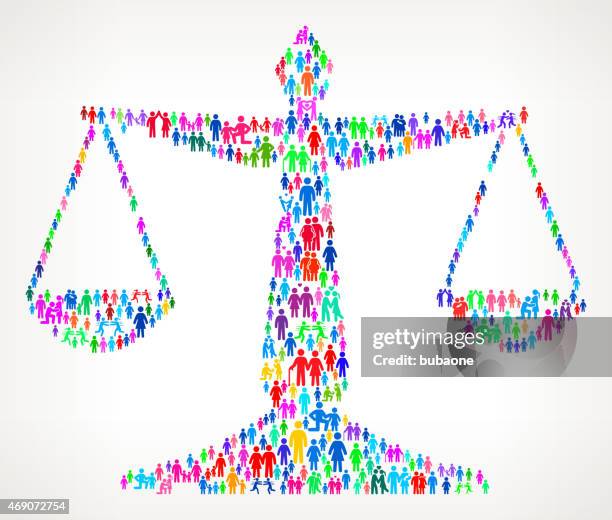 stockillustraties, clipart, cartoons en iconen met judicial scale on vector family pattern background - father in law