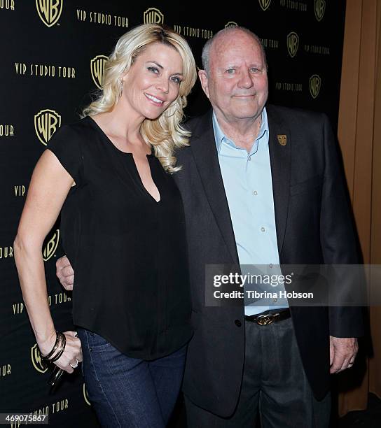 McKenzie Westmore and Michael Westmore attend the the 'Meet The Family' speaker series with Michael Westmore at Warner Bros. Tour Center on February...