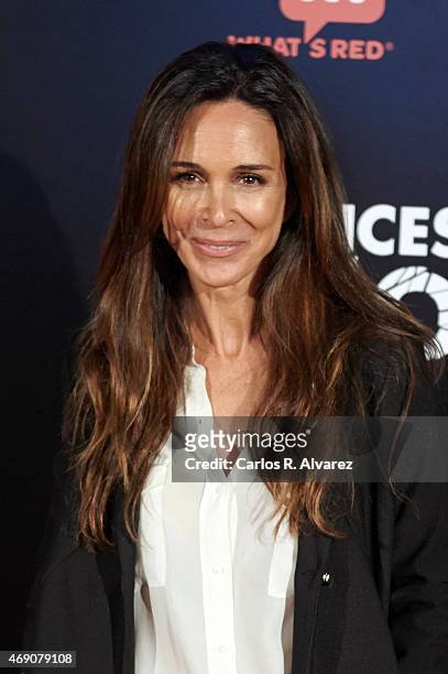 Spanish actress Lydia Bosch attends "Felices 140" premiere at the Capitol cinema on April 9, 2015 in Madrid, Spain.