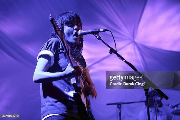 Courtney Barnett performs on stage at Electric Ballroom on April 9, 2015 in London, United Kingdom
