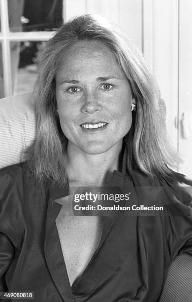 Elizabeth Burkit Stone, wife of Oliver Stone, poses for a portrait sessionat home in circa 1986 in Los Angeles, California .