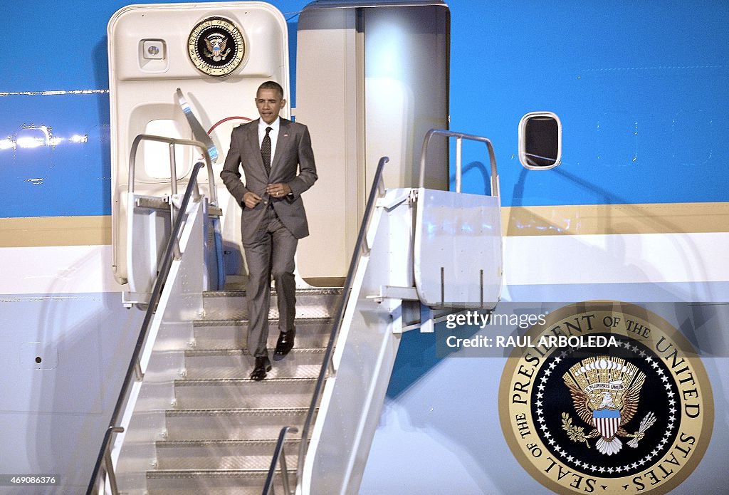 PANAMA-AMERICAS-SUMMIT-ARRIVAL-OBAMA