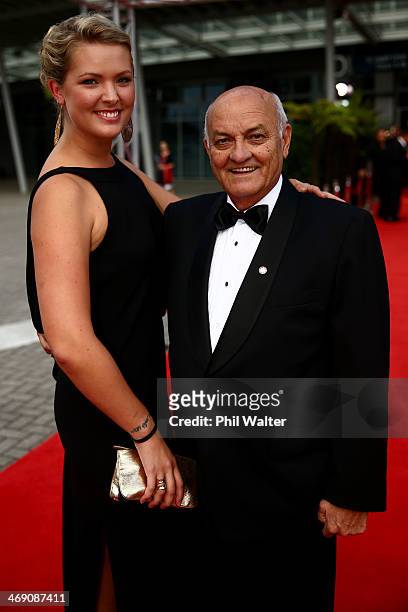 Owen Glenn poses on the red carpet ahead of the Westpac Halberg Awards at Vector Arena on February 13, 2014 in Auckland, New Zealand.