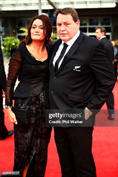 Steve Hansen poses on the red carpet ahead of the Westpac Halberg Awards at Vector Arena on February 13, 2014 in Auckland, New Zealand.