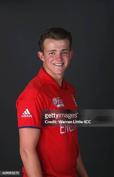 Joshua Shaw of England poses for a portrait ahead of the ICC U-19 Cricket World Cup at the ICC offices on February 11, 2014 in Dubai, United Arab...