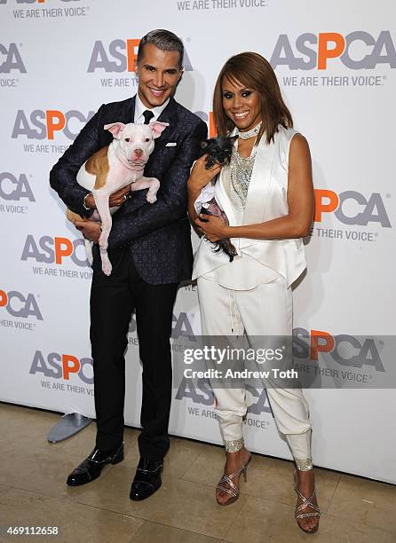 Jay Manuel and Deborah Cox attend the ASPCA'S 18th Annual Bergh Ball honoring Edie Falco and Hilary Swank at The Plaza Hotel on April 9, 2015 in New...