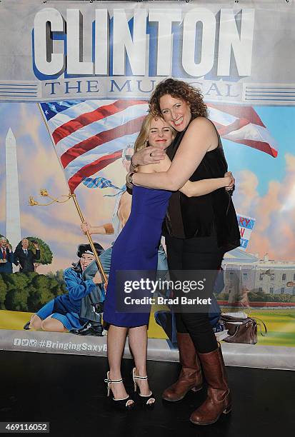Actress Kerry Butler and Judy Gold attend "Clinton The Musical" opening night at New World Stages on April 9, 2015 in New York City.